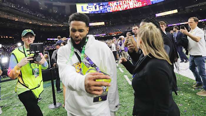 Beckham was, not surprisingly, a major part of the spectacle at the CFP championship game.